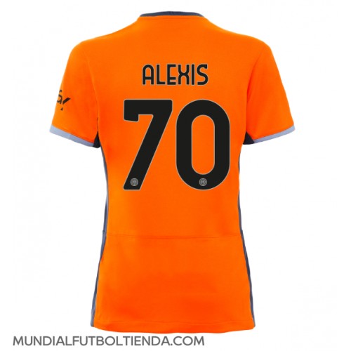 Camiseta Inter Milan Alexis Sanchez #70 Tercera Equipación Replica 2023-24 para mujer mangas cortas